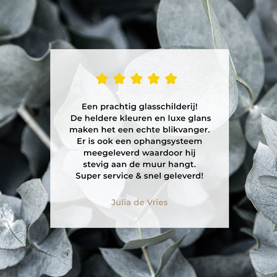 MuchoWow® Glasschilderij 90x90 cm - Schilderij acrylglas - Natuur - Planten - Eucalyptus - Bladeren - Foto op glas - Schilderijen