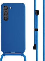 iMoshion Hoesje Geschikt voor Samsung Galaxy S23 Hoesje Met Koord - iMoshion Siliconen hoesje met koord - Blauw