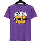 Vrijgezellen Team | Vrijgezellenfeest Cadeau Man - Groom To Be Bachelor Party - Grappig Bruiloft En Bruidegom Bier Shirt - T-Shirt - Unisex - Dark Purple - Maat L