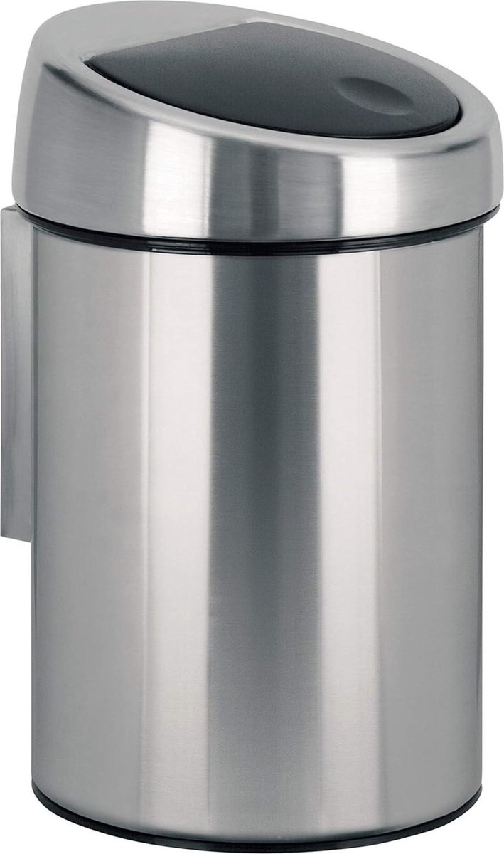 Prullenbak Kunststof Binnenemmer Matt Steel Fingerprint Proof 3 Liter Touch Bin