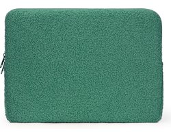Casemania Laptop Sleeve - Groen - Teddy Sleeve Bag - Laptophoes & Tablet Hoesje Geschikt voor 15 tot 16 inch