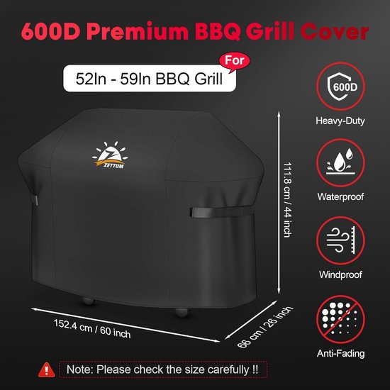 152 CM Waterdichte BBQ Cover for Weber Genesis 300-serie - Heavy Duty Grill Barbecue Cover met PU Coating for Dyna-glo Nexgrill - 7107 (niet voor E325) van FLR25 — afbeelding 2