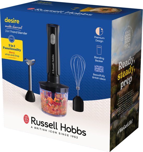 Russell Hobbs Desire Matte Charcoal 3 in 1 Staafmixer - 27141-56 van Russell Hobbs — afbeelding 2