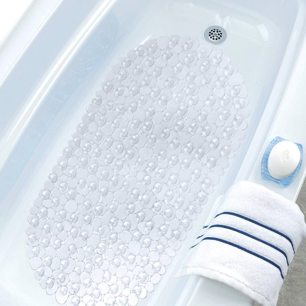 Antislip Douchemat met Zuignappen – Antibacterieel en Sneldrogend, Kiezelpatroon