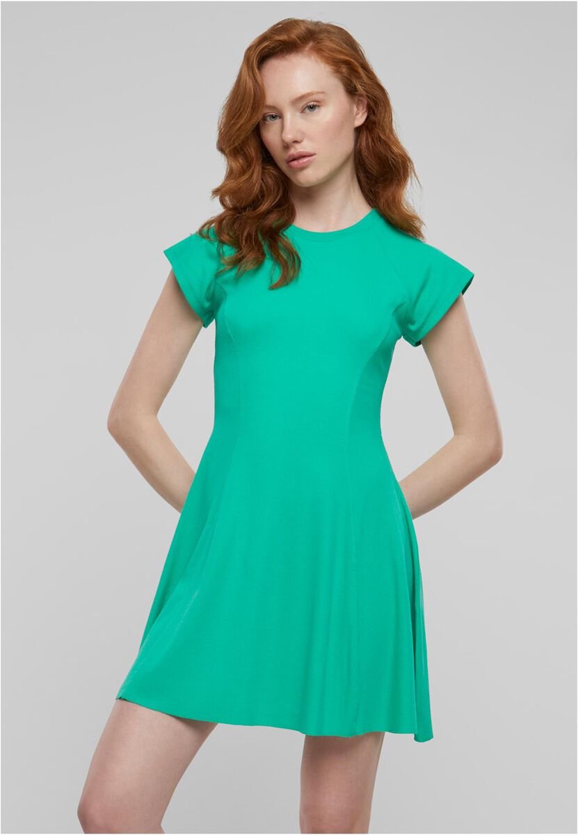 Urban Classics Rib Skater jurk L Groen