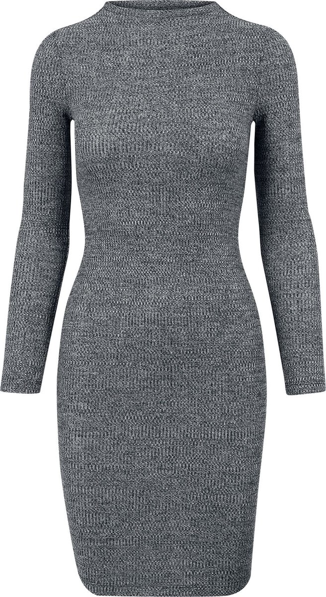 Urban Classics Rib Dames Mini-jurk – S Houtskool