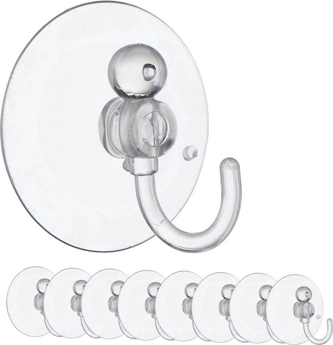 Zuighaak 3,5 cm 8 stuks - Zuighaken - Zuignap - Haak - Handdoekhaak