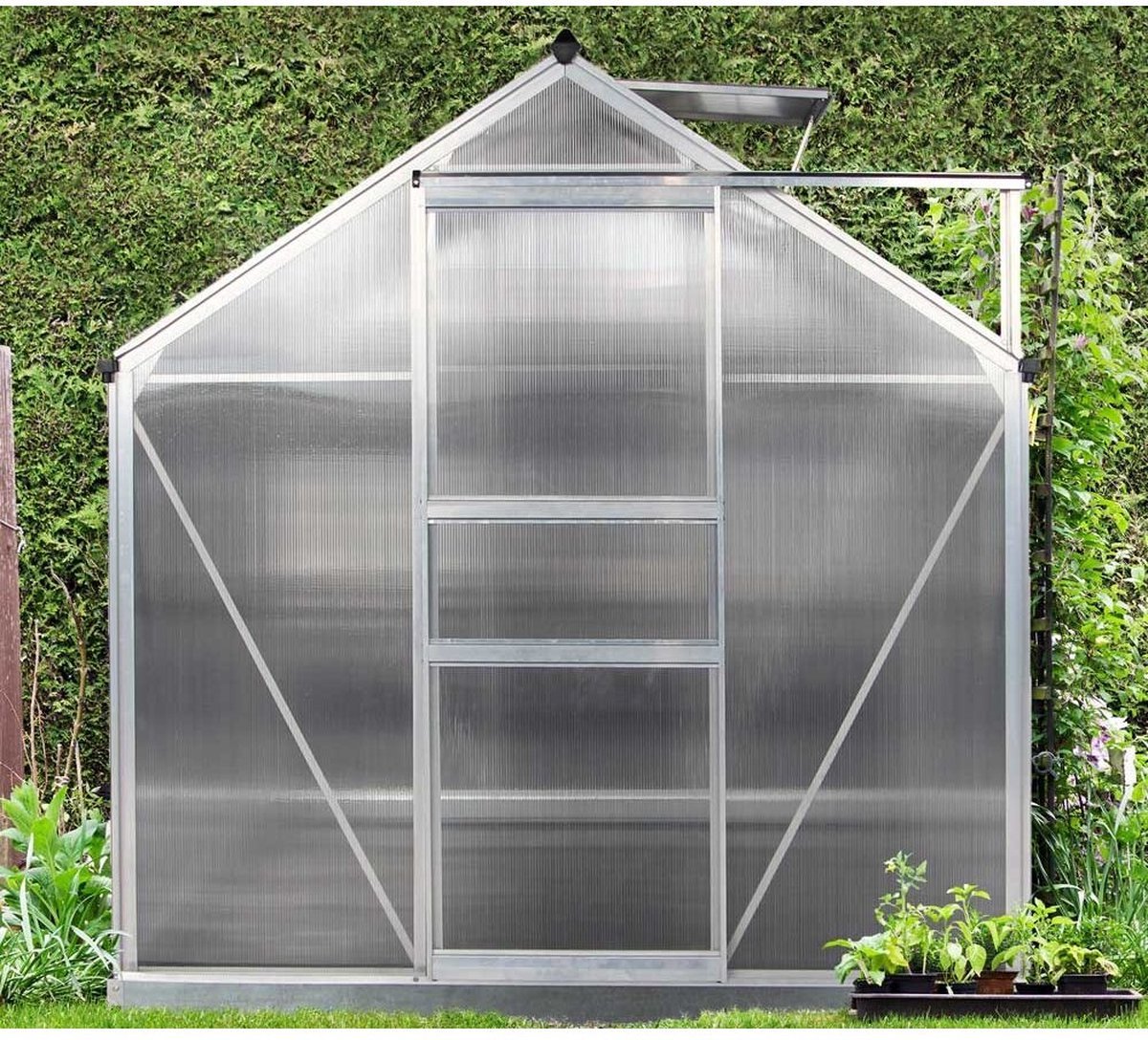Westmann Tuinkas Flora 66 - 192 x 192 x 201 cm - Zilver