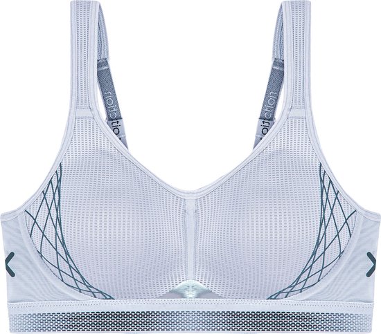 Reggiseno Sportivo Triumph Triaction Cardio Cloud N01 EX – Senza Ferretto – Grigio Chiaro – Nuovo Con Etichette
