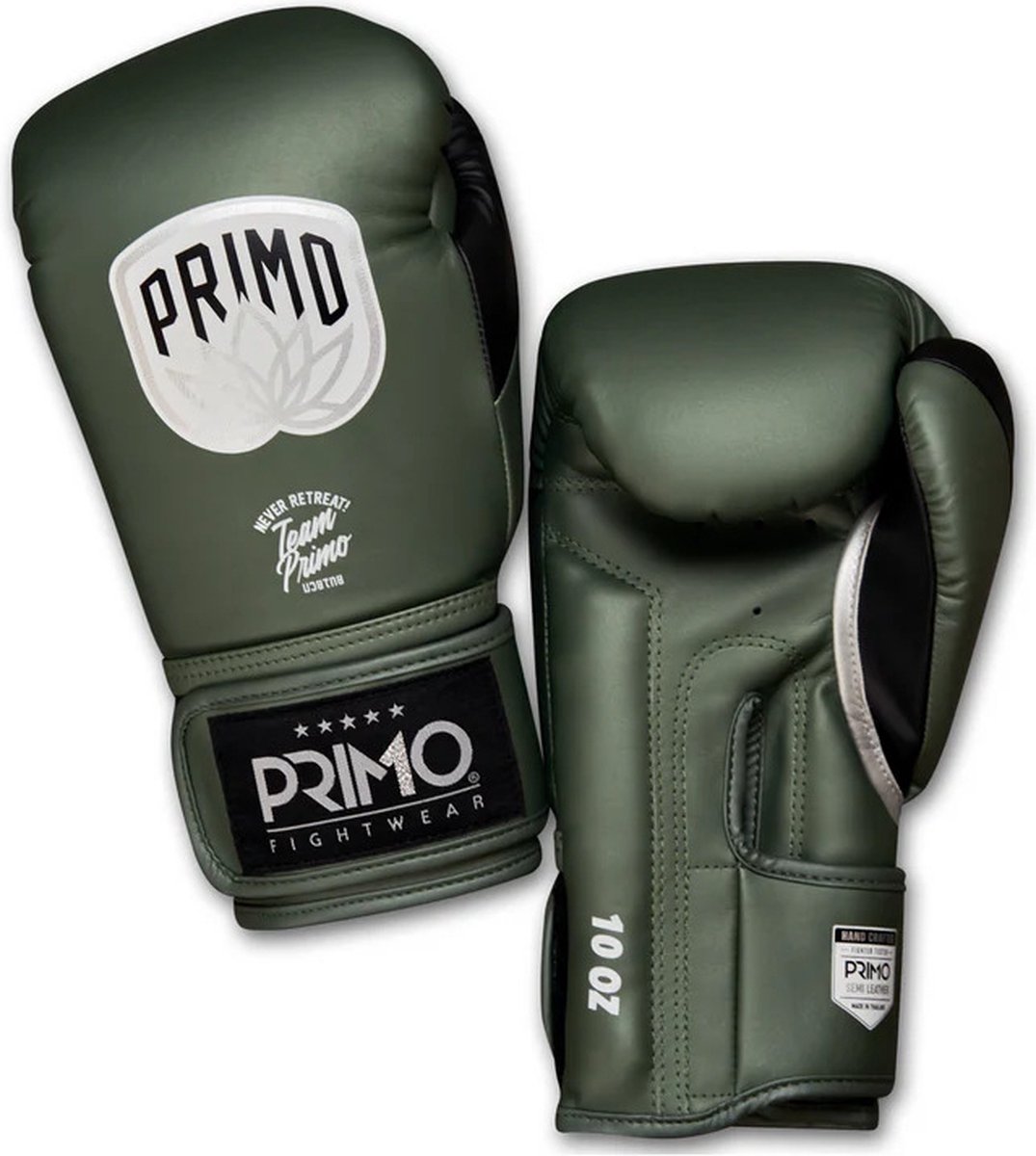Primo Emblem 2.0 Semi Leather Bokshandschoenen - Army Green - legergroen 12 oz