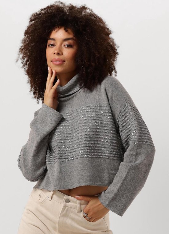 Twinset Milano 242tp3271 Pulls et Gilets Femme - Pull - Sweat à capuche - Grijs - Gris - Taille S