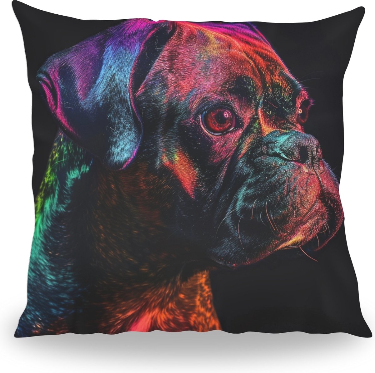 Kussen - Huisdier Portret - Boxer 1 Color - 50 cm