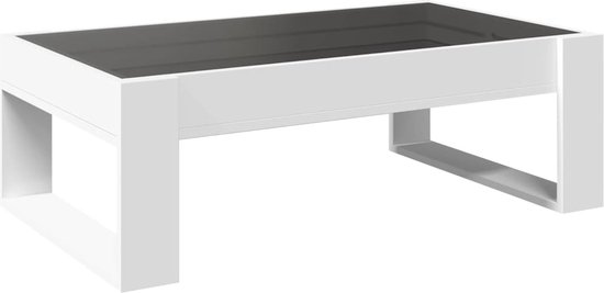 vidaXL - Table basse - avec - Infinity - LED - 90x53x30 - cm - blanc