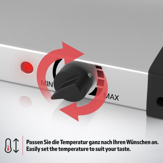 Jago- buffetverwarmer - elektrisch, met kookplaatfunctie, temperatuurregelaar, RVS - opwarmapparaat, voedselverwarmer, warmhoudplaat, warmhoudcontainer — afbeelding 3