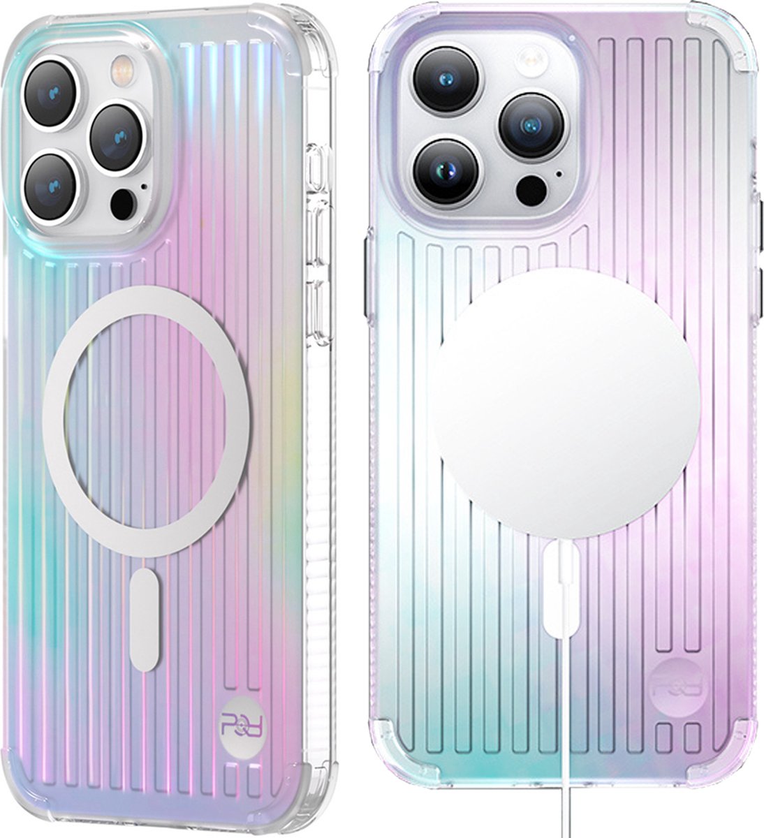 Kingxbar - PQY - Go Out Series magnetische hoes voor iPhone - 14 - Plus - MagSafe - laserkleur