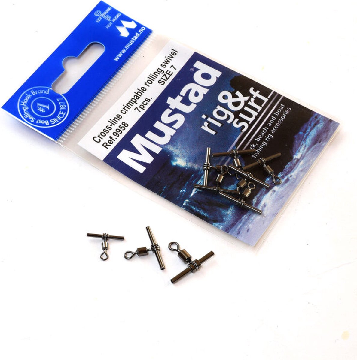 Mustad Cross-line Crimpable Rolling Swivel - Size 10 Zwart 10