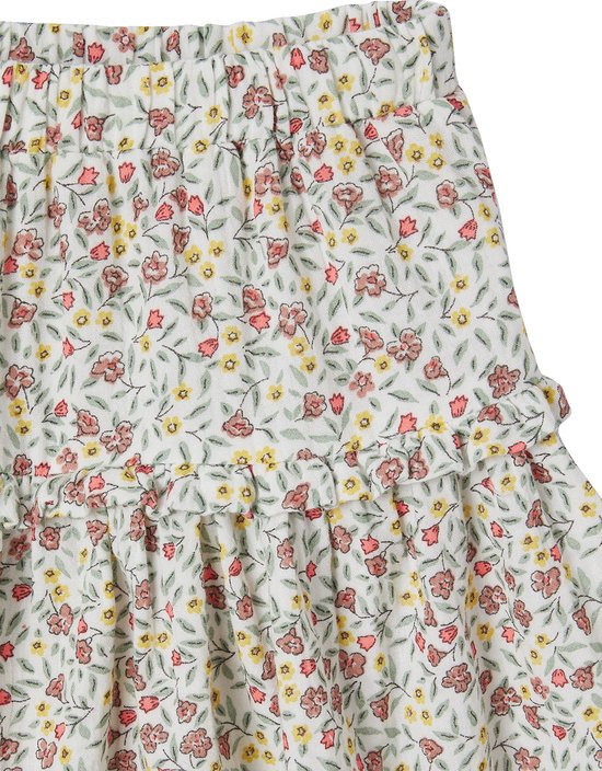 Vertbaudet Jupe à fleurs en gaze de coton fille