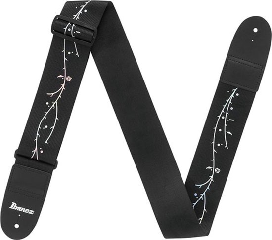 Levys Leathers MSS2-BLK gevoerd lederen gitaarband, zwart | Bax Music