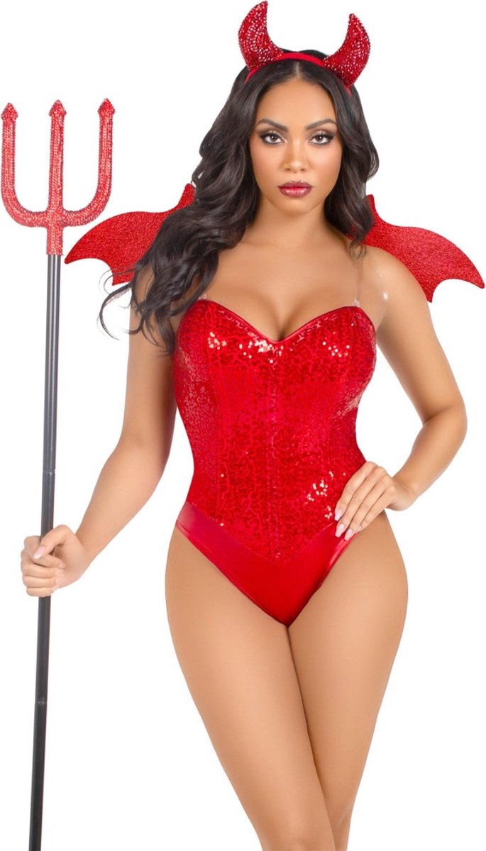 Leg Avenue - Devil Kostuum Accessoire Set - Rood