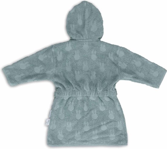 Jollein x Nijntje - Baby Badjas Badstof 3-4 Jaar - Badjas Kinderen met Capuchon - Miffy Jacquard Sea Green van Jollein — afbeelding 3