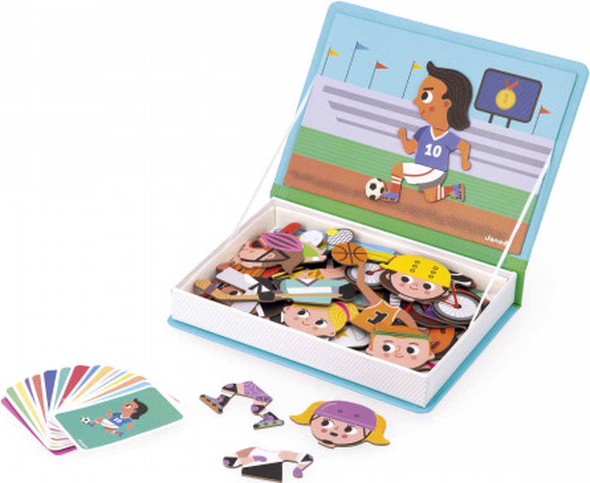 Janod - Magnetibook - Sporten - Magneetboek Speelset — afbeelding 4