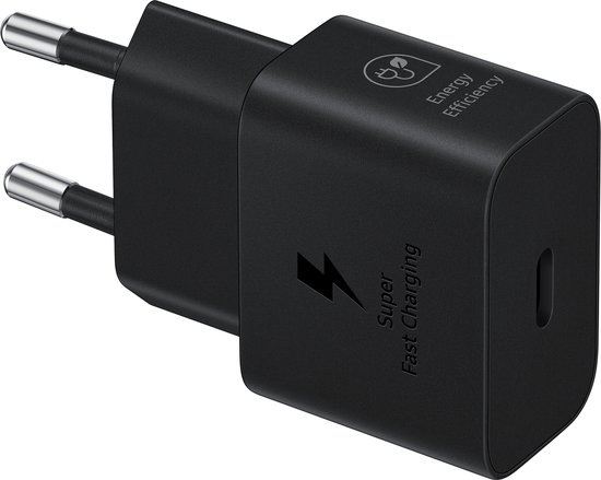 Originele Samsung 25W Efficiency Adapter - inclusief USB-C Kabel 1 Meter - Zwart
