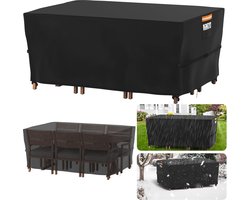 Afdekking voor tuinmeubelen, winterbestendig, waterdichte beschermhoes, anti-uv 420D Oxford-weefsel, afdekzeil, tuinmeubelen voor tuintafels, terrasmeubels, outdoortafel, 200 x 160 x 74 cm