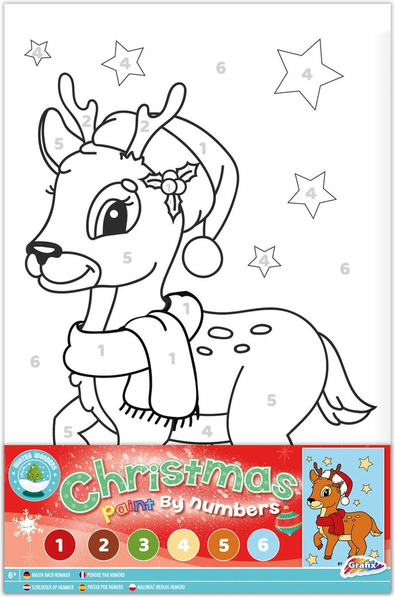 XMAS Canvas Schilderen op Nummer - Rendier