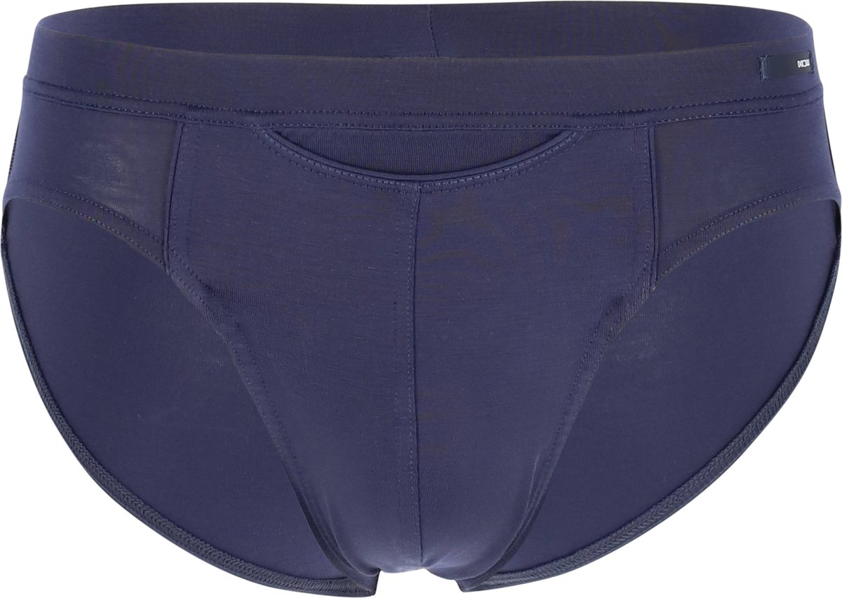 HOM Tencel soft comfort mini briefs HO1 (1-pack) - heren slip met horizointale gulp - donkerblauw