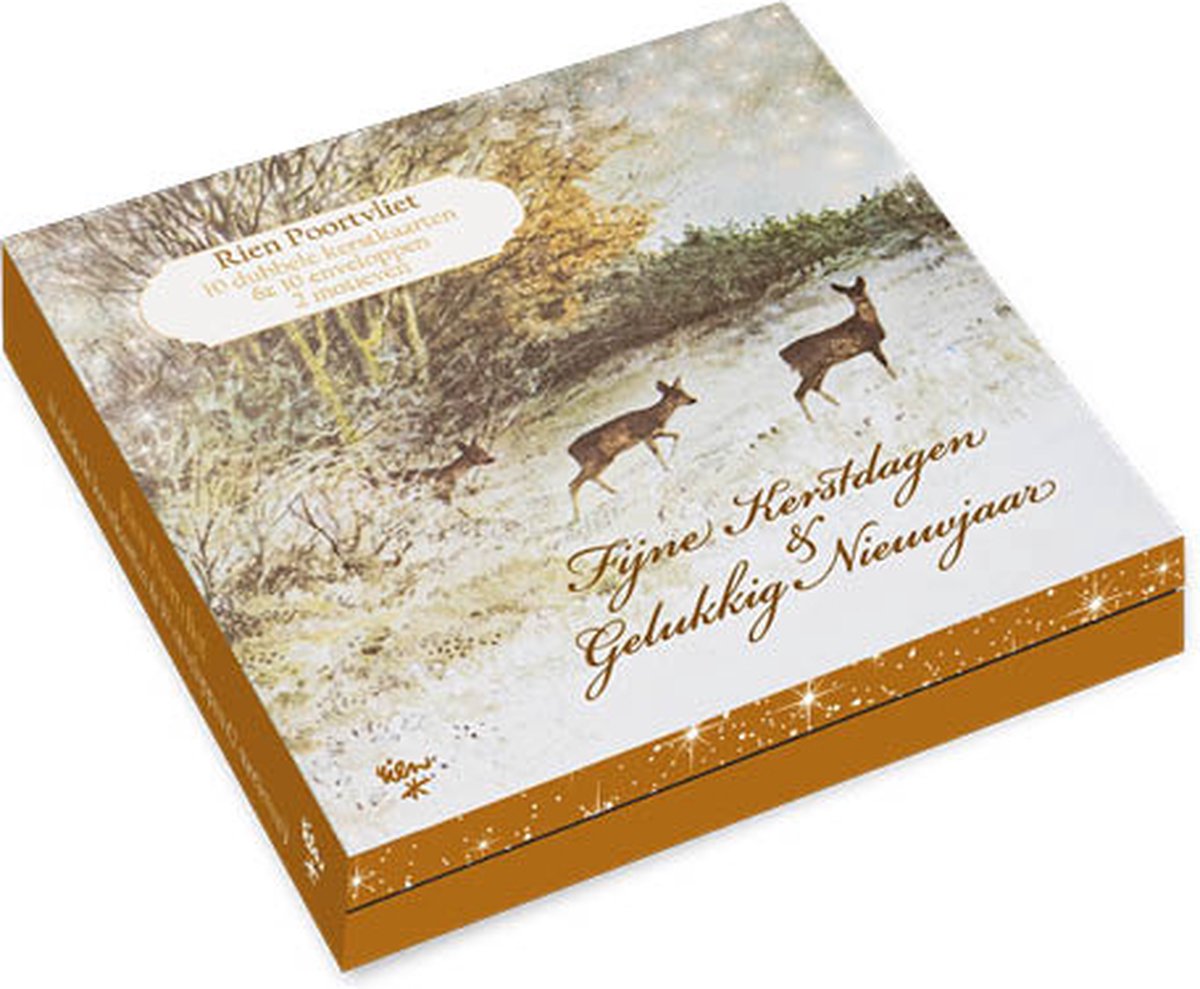 Rien Poortvliet Natuur kerstkaartenmapje - Ree�n - Molen