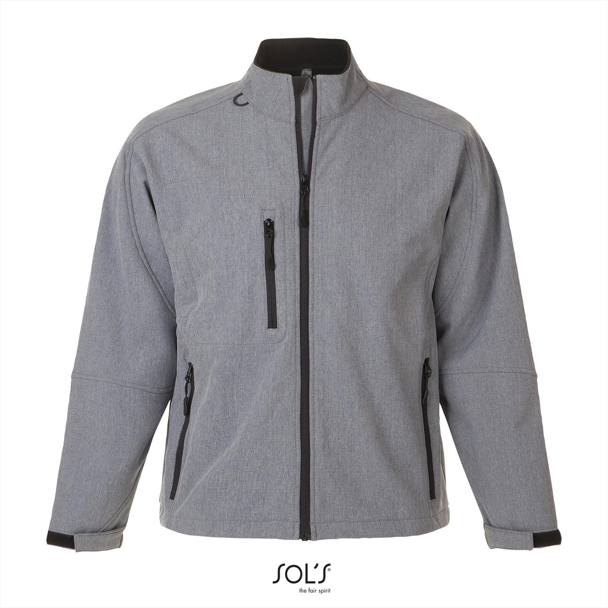 SOL’S Men´s Softshell Jacket Relax L866 Melange Grijs