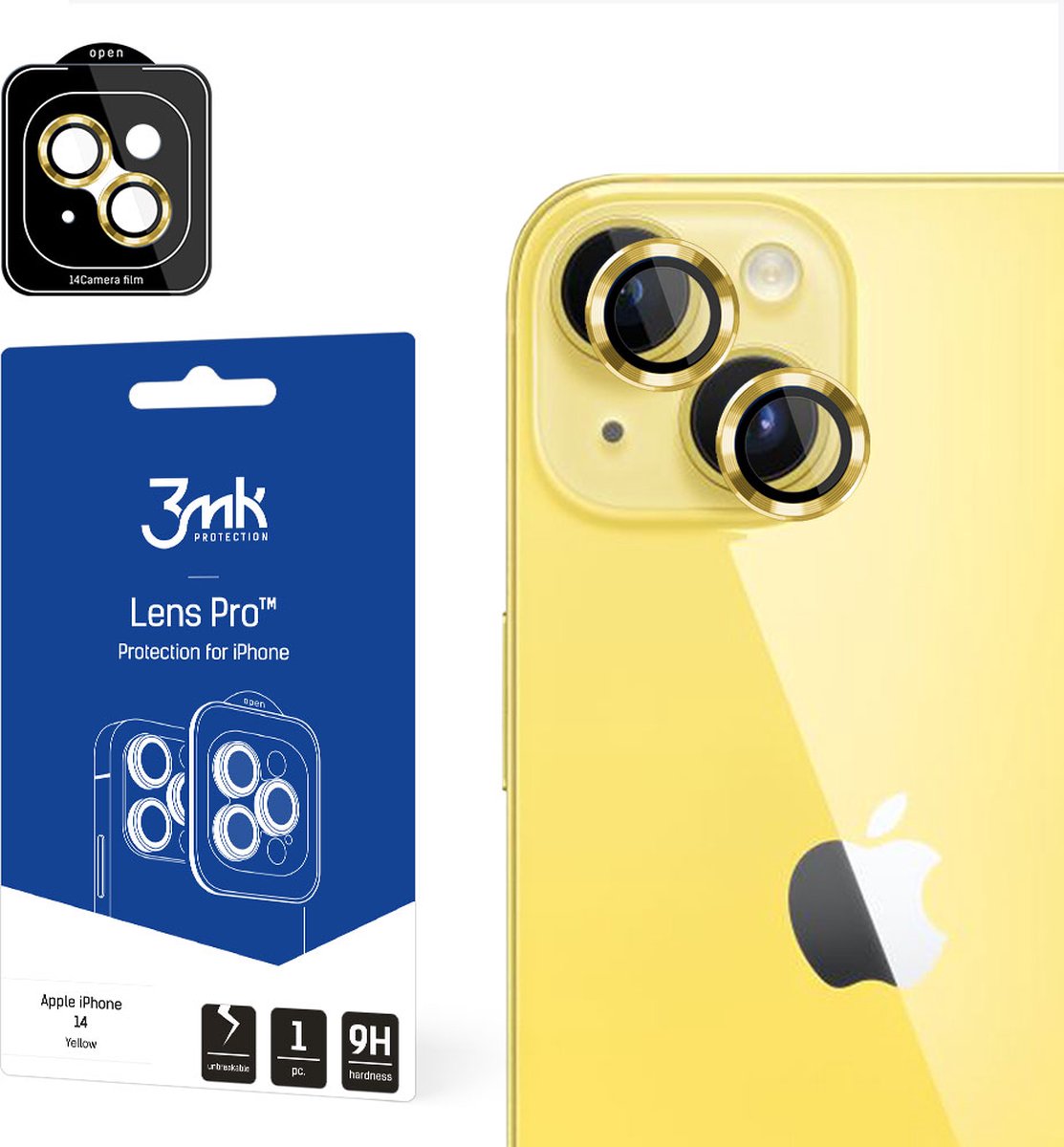 Apple iPhone 14 - 3mk Lens Protection Pro Yellow