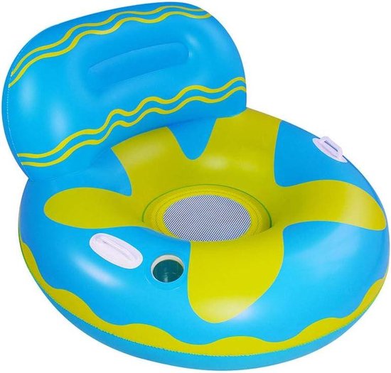 Drijvend waterhangmat luchtmatras met net bekerhouder - Blauw waterhangmat van Intex — afbeelding 5