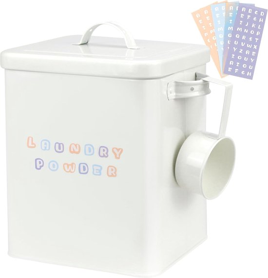 Waspoeder, Opbergdoos, Poeder, Box, Bewaardoos, Laundry Powder Box Voor Waspoedertabletten Capsules Diervoeding Voorraaddoos Met Deksel Wasmiddelpoeder Voorraaddoos