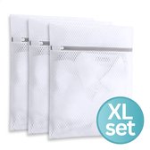 RENALUX - Waszakjes met Rits - Waszakken voor Wasgoed - Waszak - Laundry Bag - Waszakje Lingerie - Waszakjes Groot - Waszak Groot - Wasnet - Wasnetten - Waszakken met Rits - 3 Stuks - 30 x 40 cm