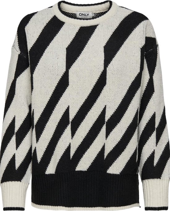 ONLY ONLJUDE LS O-NECK JQ KNT Dames Trui - Black Birch
