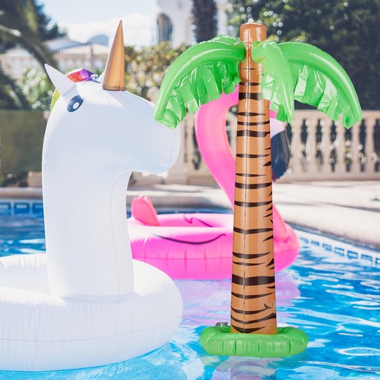 Relaxdays 2x opblaasbare palmboom - opblaas palmboom - deco - party -  zwembad speelgoed | bol.com