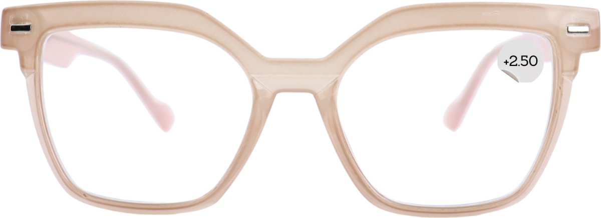 Montour Leesbril - MILA - plus 2,50- Vierkant Model - Brown - Dames - Heren - Unisex