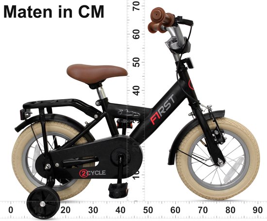2Cycle First Kinderfiets - 12 inch - Zwart - 2 tot 4 jaar van 2Cycle — afbeelding 4