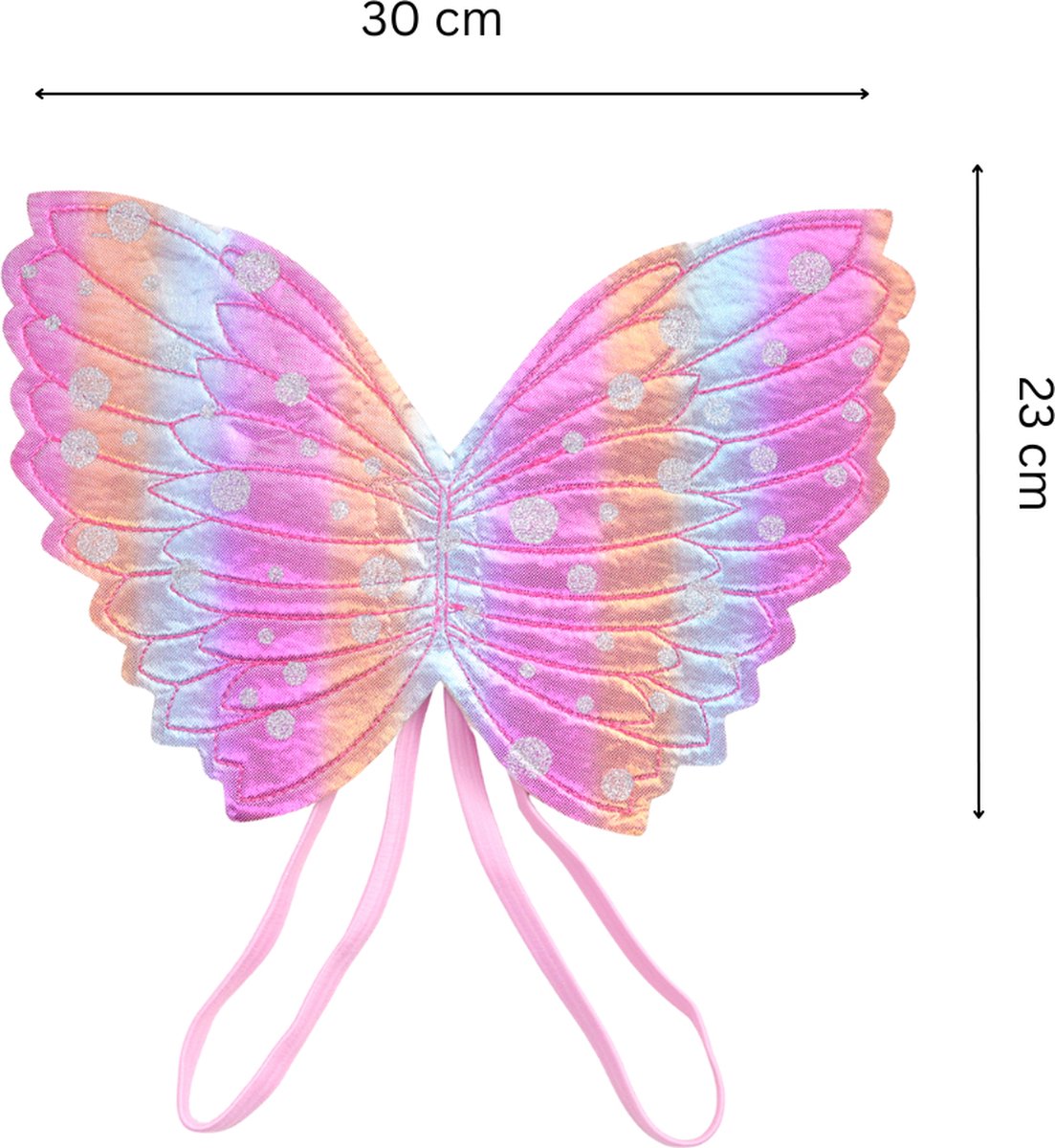 Joya Kids® Regenboog tutu met Vleugels en Staf | Tover fee Verkleedset voor Meisjes | Tutu verkleedkleding | Prinsessencape | Cape Set | Unicorn | Meisje Verkleedset | Carnvalskleding Halloween Meisjes | Met Staf, Vleugels en Tutu | Metallic Roze — afbeelding 13