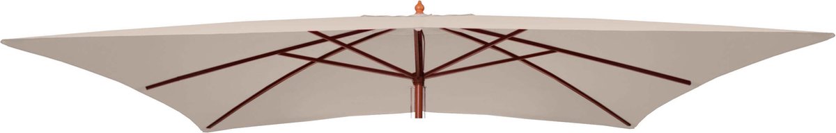 Vervangingshoes voor parasol Florida 3x4m, parasolhoes vervangingshoes, polyester ~ crème