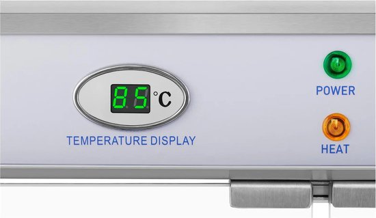 Warmhoudvitrine- 1.200 W - LED display - Royal Catering — afbeelding 5