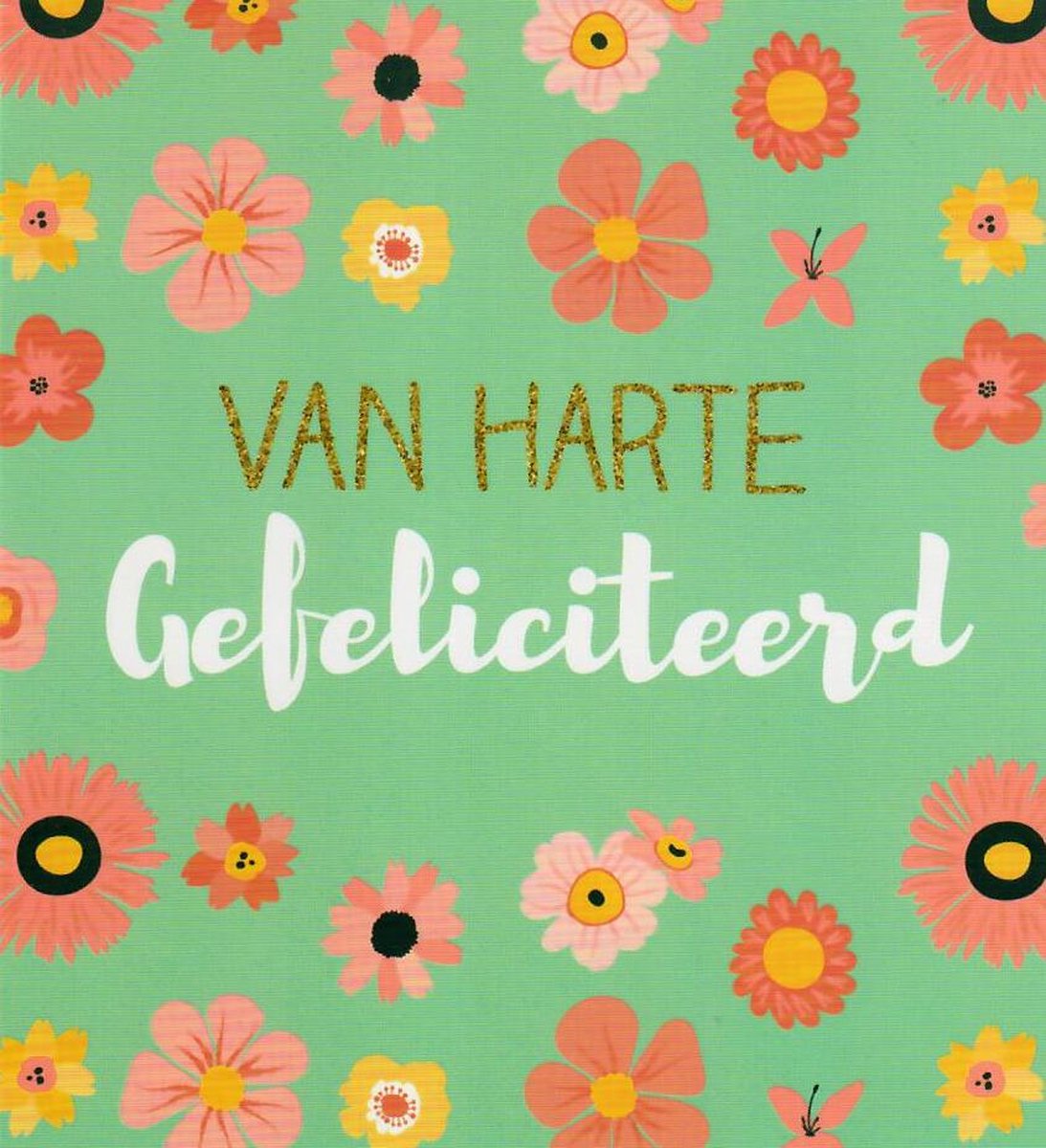 Wenskaart | 10 stuks | Van harte gefeliciteerd