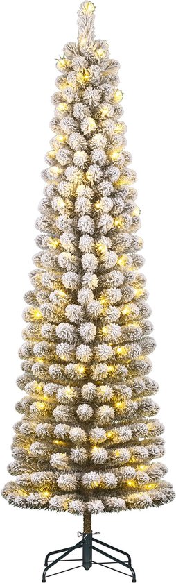 Black Box Trees Charlton Smalle Kunstkerstboom met Warm Witte LED Verlichting