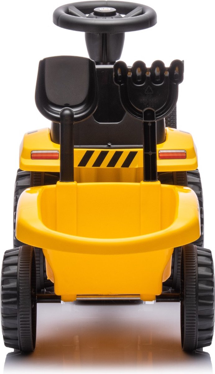 Eco Toys - CAT Tractor Loopauto - Geel/Zwart - Met Aanhanger, Schep & Hark - Claxon & Verlichting - Vanaf 12 Maanden - Max. 25 kg — afbeelding 11