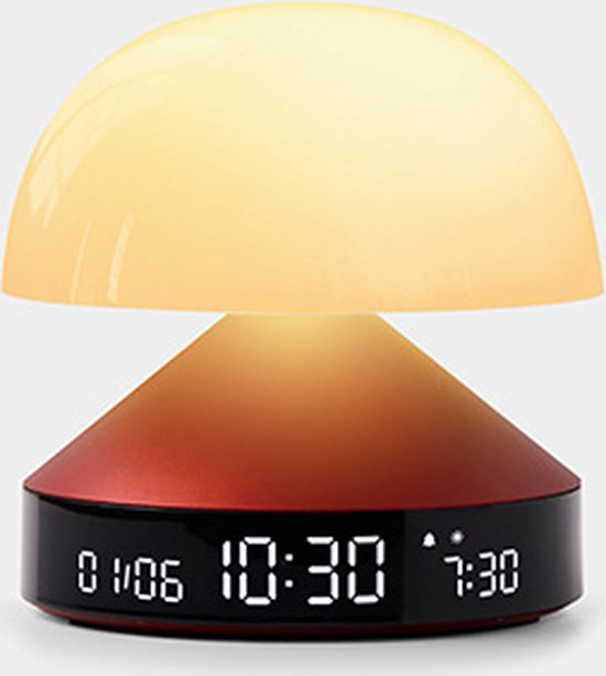 Lexon Design MINA Sunrise Alarm Clock - Dark Red