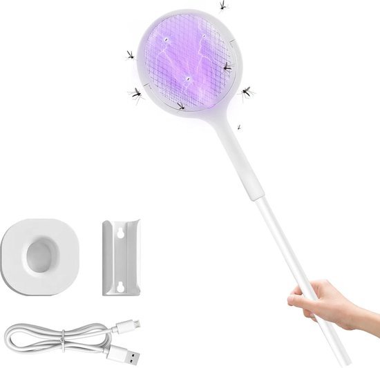 3500-V elektrisch muggenracket met basis en verlenging - vliegenmepper ...