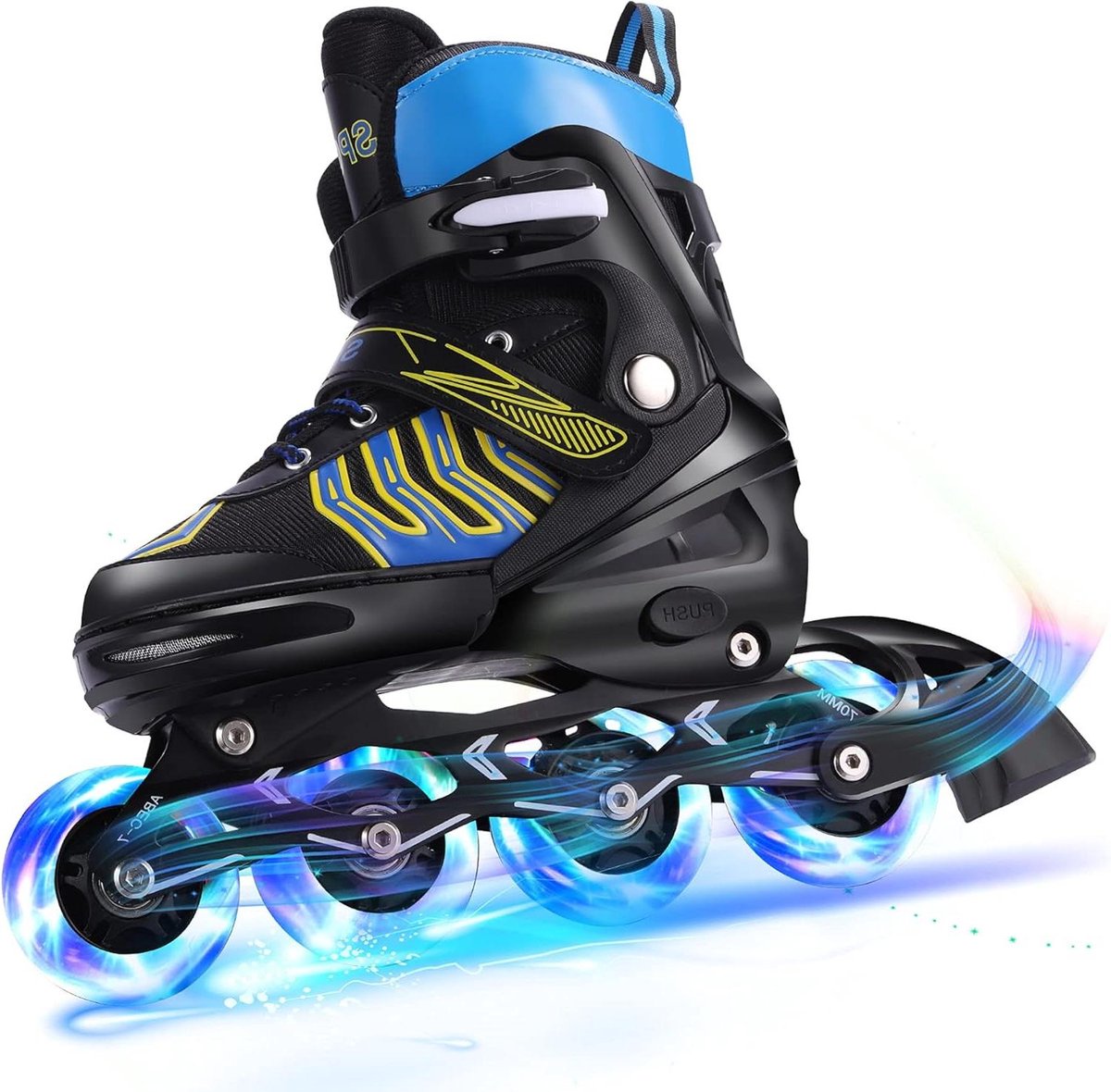 Comfortabele verstelbare inline skates voor kinderen – rolschaatsen voor meisjes en jongens – maat S M L – roze blauw
