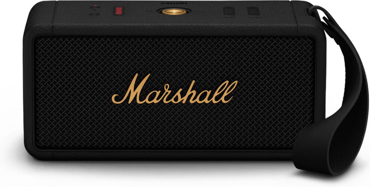 Marshall Middleton ブラック&プラス（箱付き） Marshall Middleton - Bluetooth Speaker - Black and Brass | bol