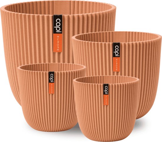 Capi Europe - Blumentopf Kugel Groove 'Made With' Kunstrasen Grün - 17x15 - Blumentöpfe Für Drinnen Und Draußen - Hergestellt Aus Recycelten Materialien